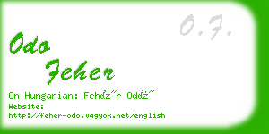 odo feher business card